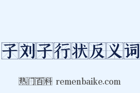 子刘子行状反义词是什么意思的图片